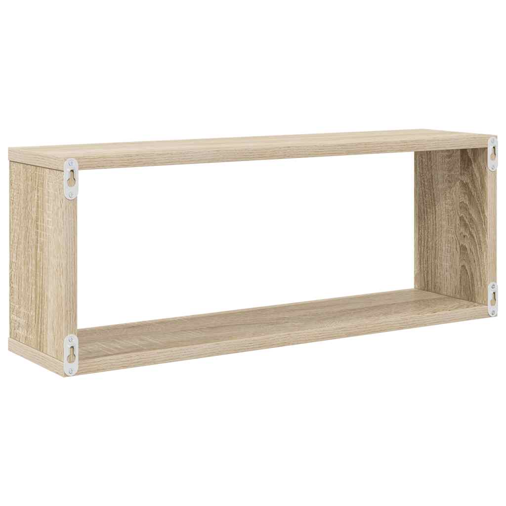 Würfelregale 2 Stk. Sonoma-Eiche 60x15x23 cm Holzwerkstoff – Bild 7