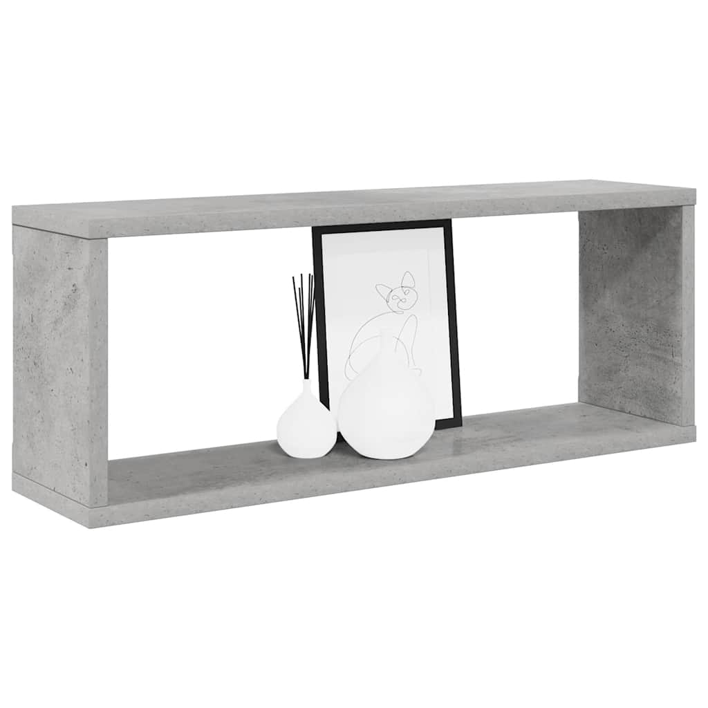 Würfelregale 2 Stk. Betongrau 60x15x23 cm Holzwerkstoff – Bild 3