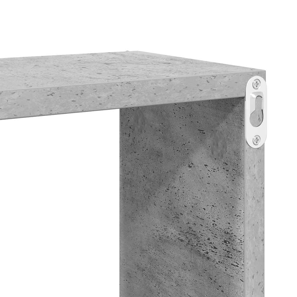 Würfelregale 2 Stk. Betongrau 60x15x23 cm Holzwerkstoff – Bild 8
