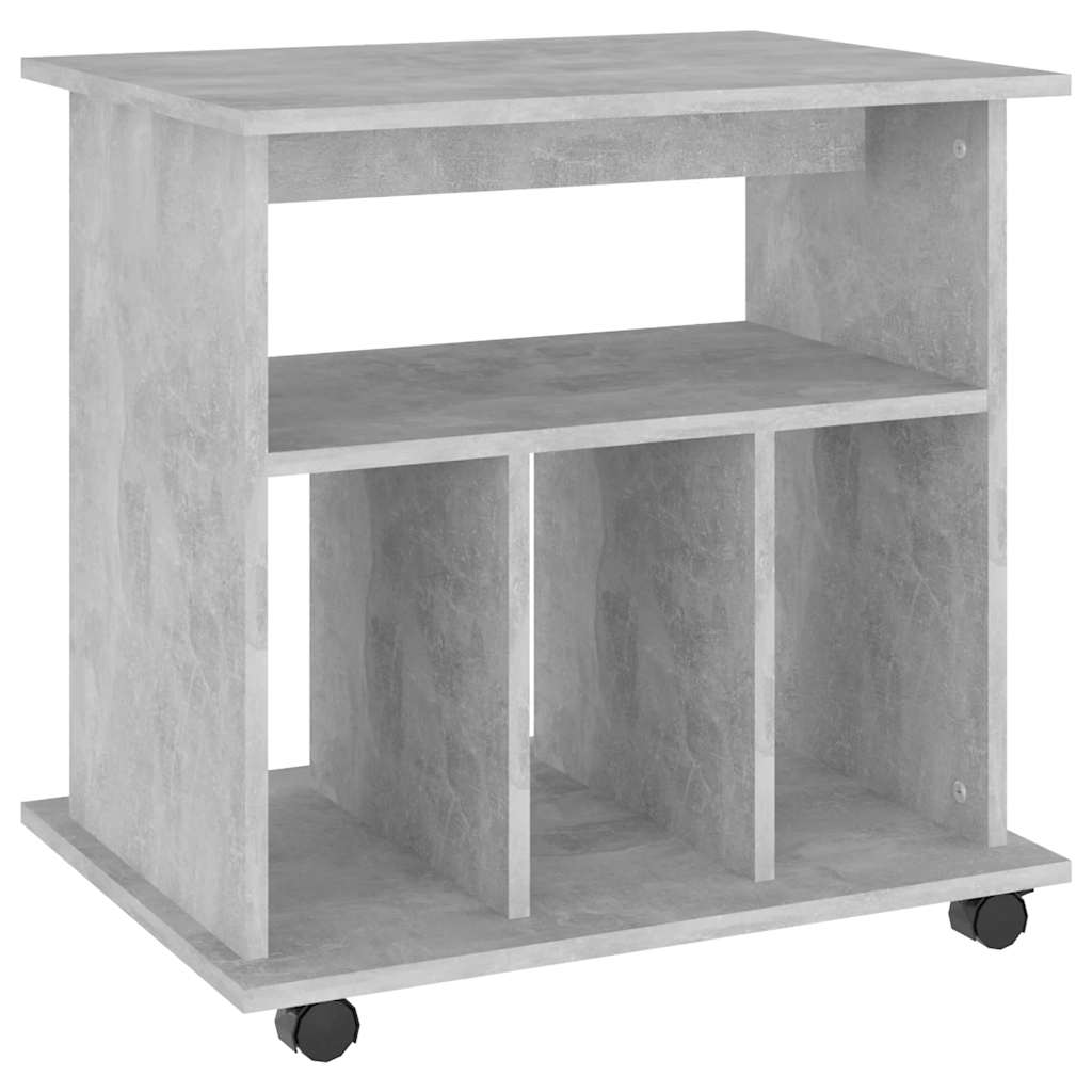 Rollschrank Betongrau 60x45x60 cm Holzwerkstoff – Bild 2