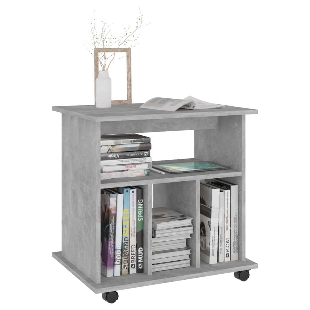 Rollschrank Betongrau 60x45x60 cm Holzwerkstoff – Bild 6