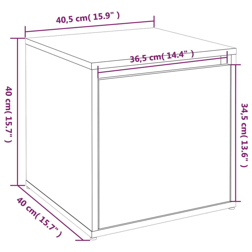 Schubladenbox Grau Sonoma 40,5x40x40 cm Holzwerkstoff – Bild 9