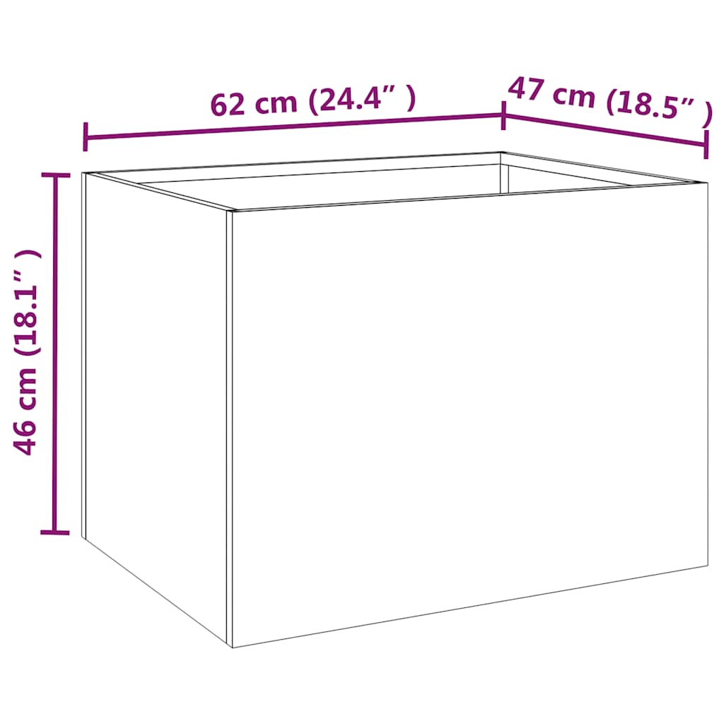 Pflanzkübel 62x47x46 cm Cortenstahl – Bild 11