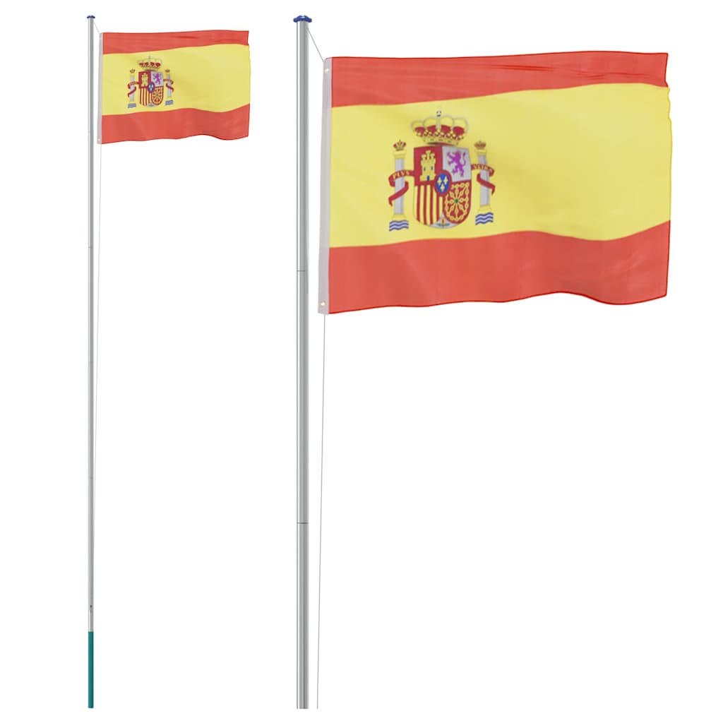 Flagge Spaniens mit Mast 6,08 m Aluminium – Bild 2