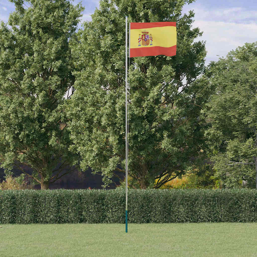 Flagge Spaniens mit Mast 6,08 m Aluminium