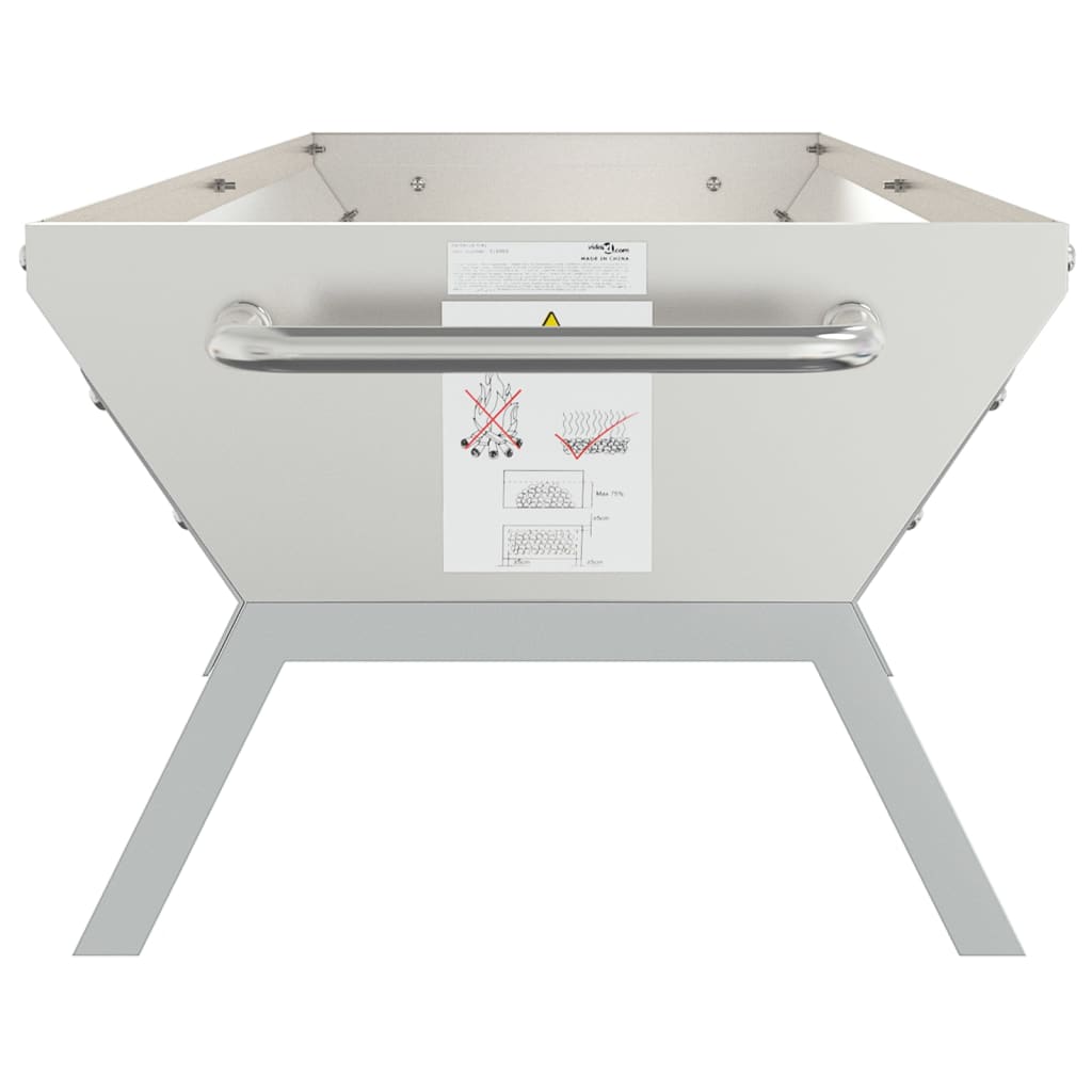 Grill Silbern 158x42x31 cm Edelstahl – Bild 5