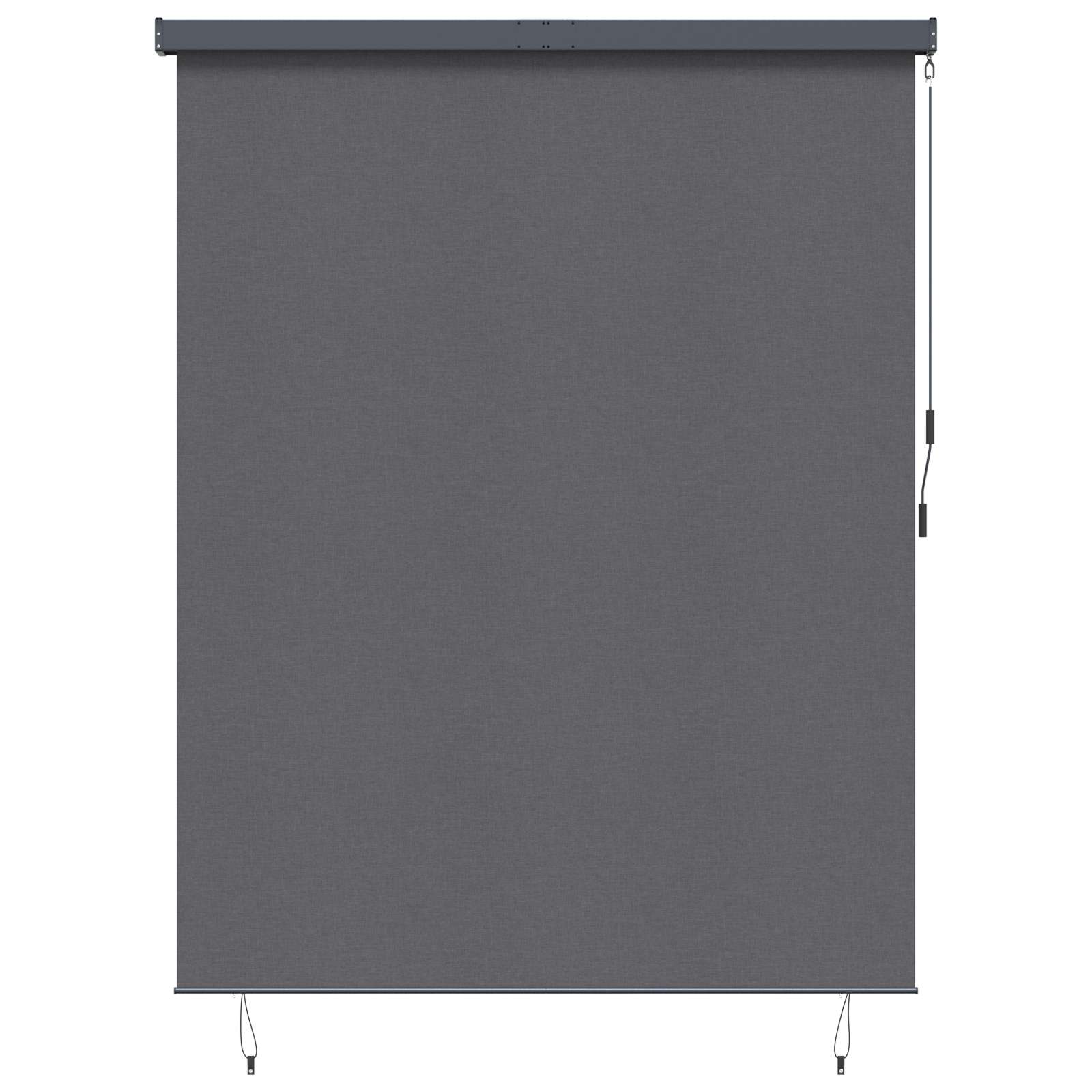 Rollo Anthrazit 200 x 250 cm Stoff und Aluminium