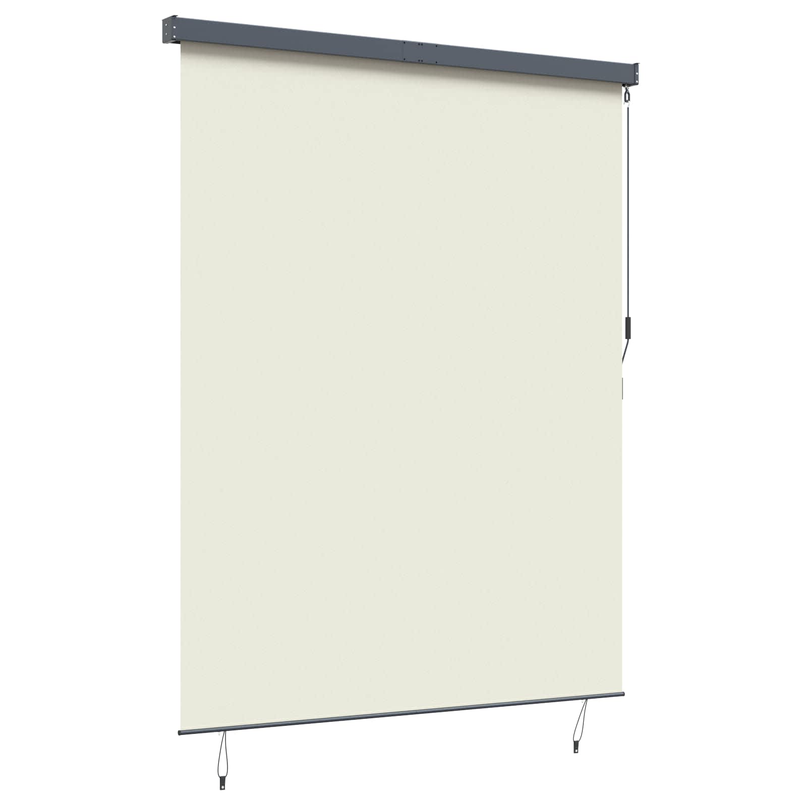 Rollo Creme 200 x 250 cm Stoff und Aluminium – Bild 2