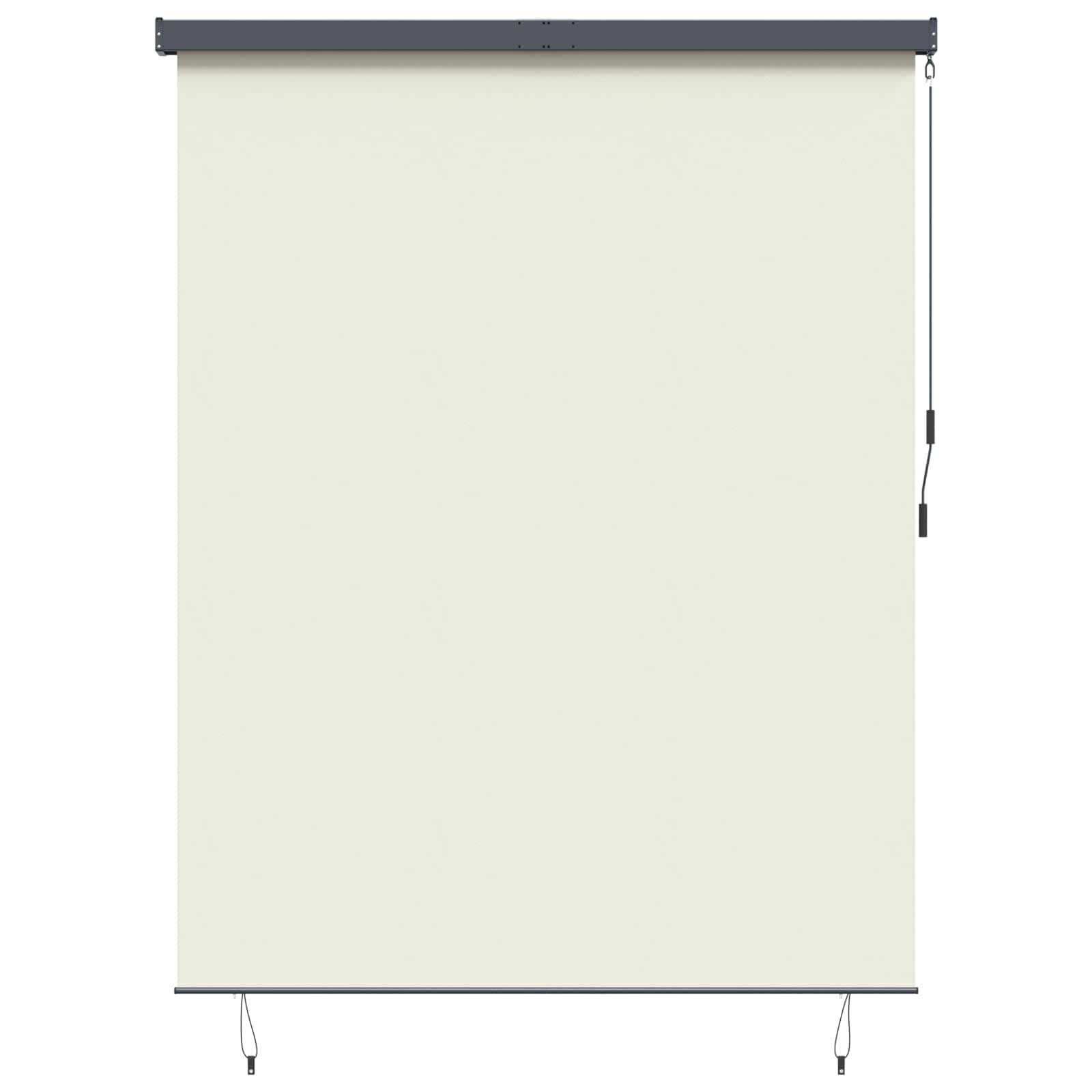 Rollo Creme 200 x 250 cm Stoff und Aluminium