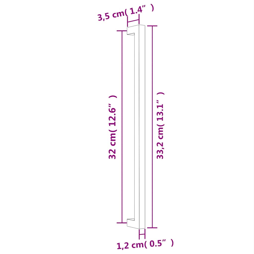 Möbelgriffe 10 Stk. Bronzen 320 mm Edelstahl – Bild 8