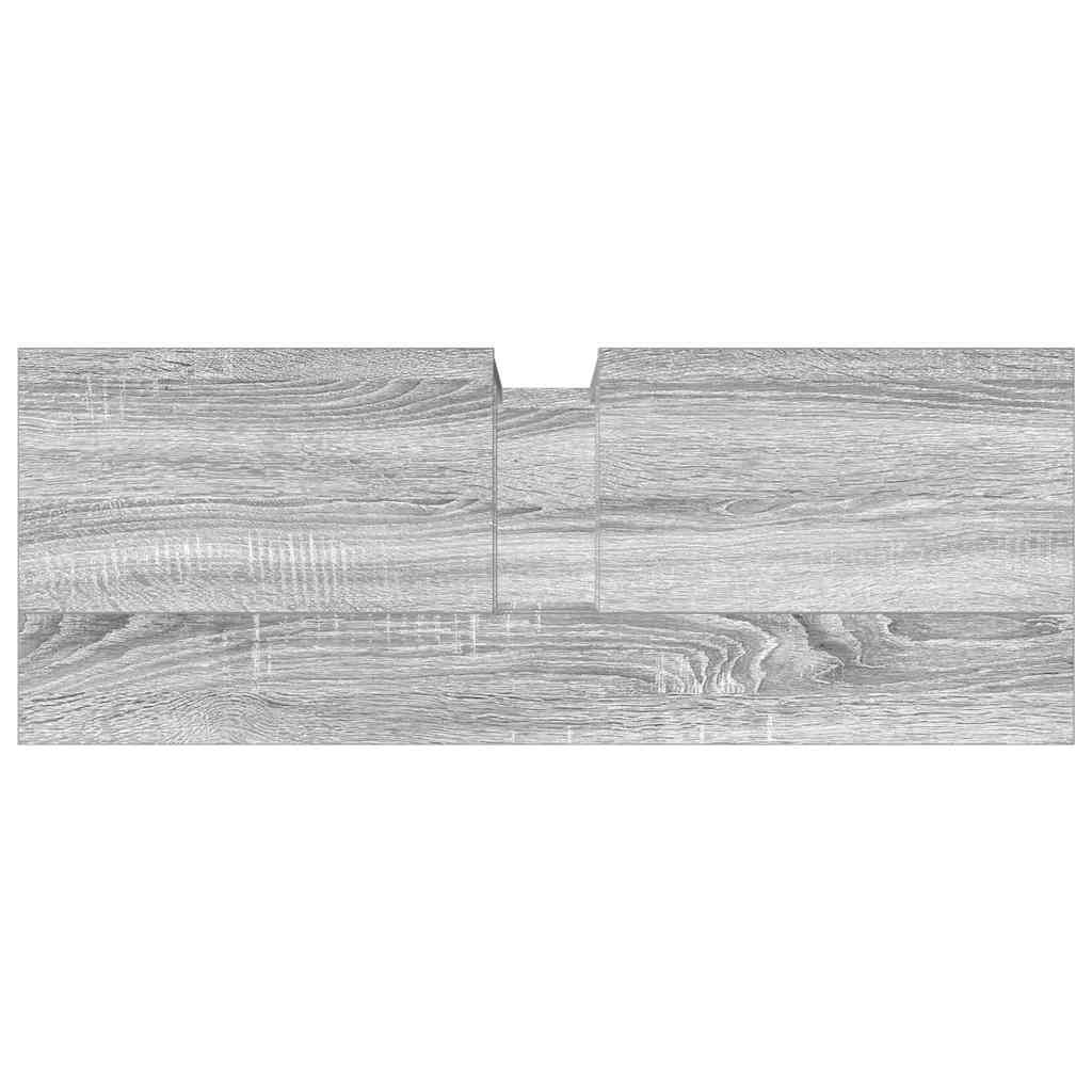Waschbeckenunterschrank Grau Sonoma 80x30x60 cm Holzwerkstoff – Bild 8