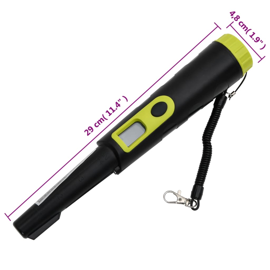 Metalldetektor-Pinpointer mit LCD-Display Schwarz und Gelb – Bild 7