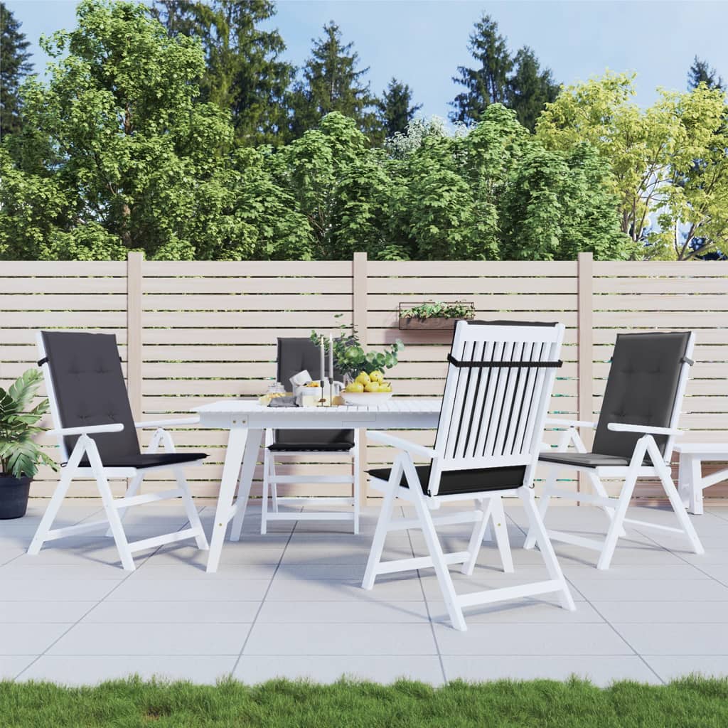Hochlehner-Auflagen 4 Stk. Melange Anthrazit 120x50x4 cm Stoff – Bild 3