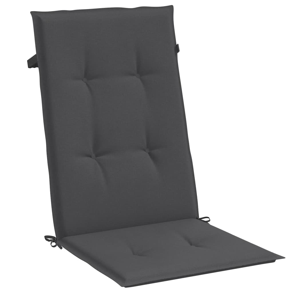 Hochlehner-Auflagen 4 Stk. Melange Anthrazit 120x50x4 cm Stoff – Bild 5