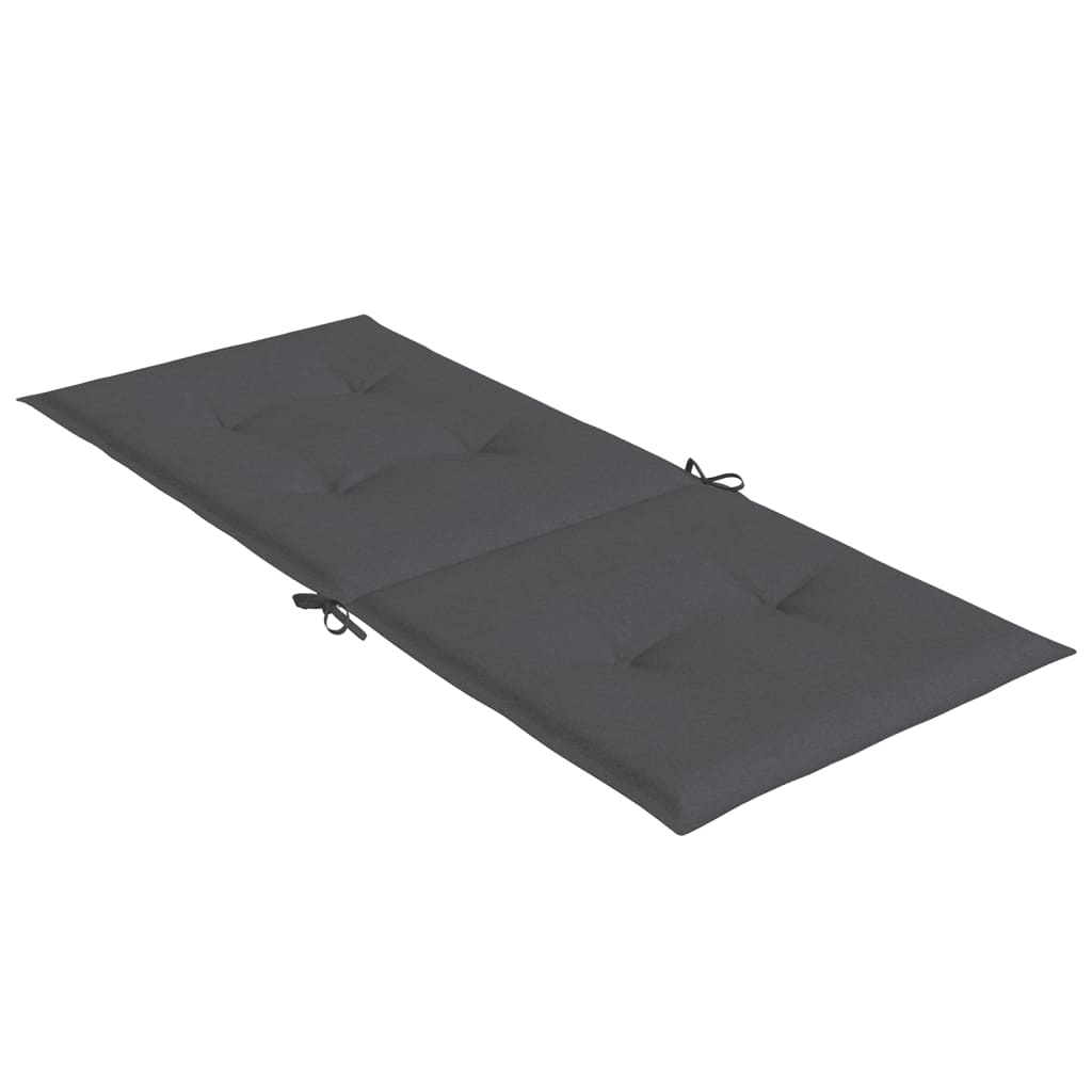 Hochlehner-Auflagen 4 Stk. Melange Anthrazit 120x50x4 cm Stoff – Bild 6