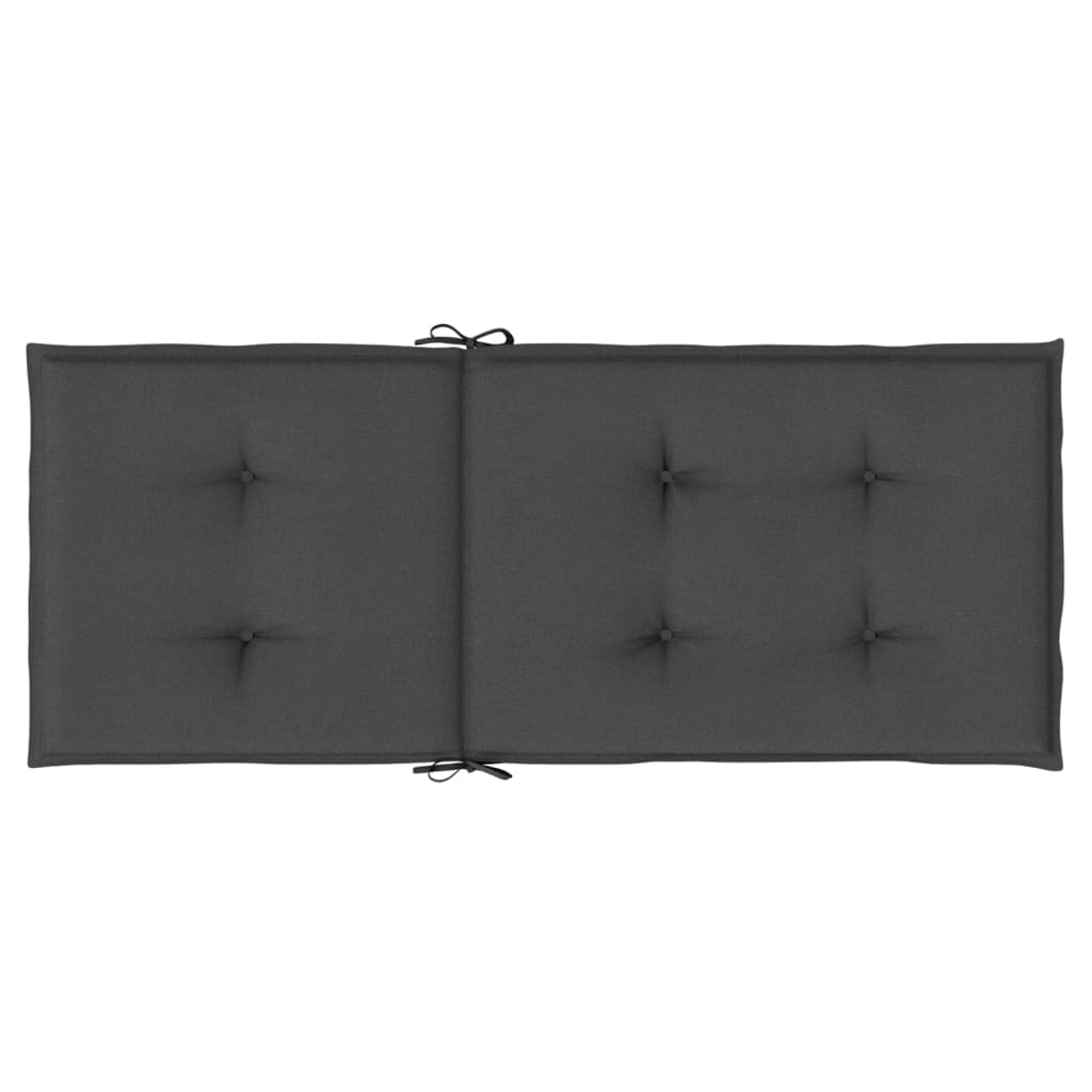 Hochlehner-Auflagen 4 Stk. Melange Anthrazit 120x50x4 cm Stoff – Bild 7