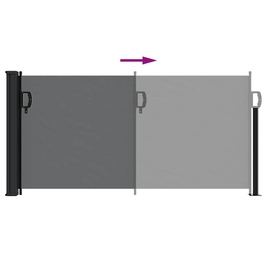 Seitenmarkise Ausziehbar Schwarz 100x500 cm – Bild 6