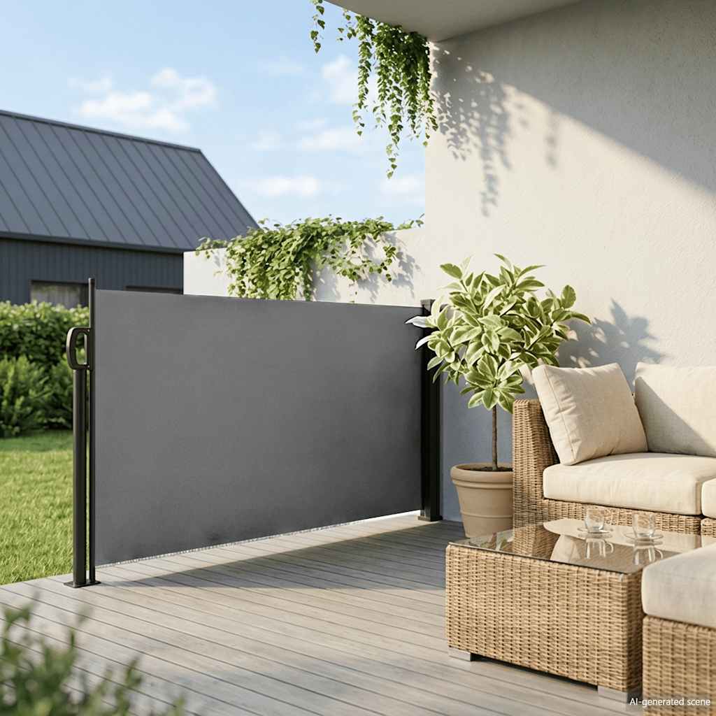 Ausziehbare Seitenmarkise Anthrazit 120x600 cm – Bild 3
