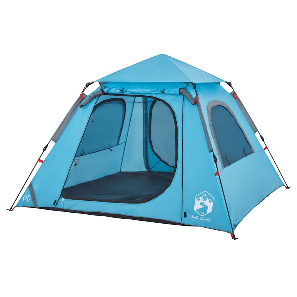 Kuppel-Campingzelt 4 Personen Blau Quick Release – Bild 4