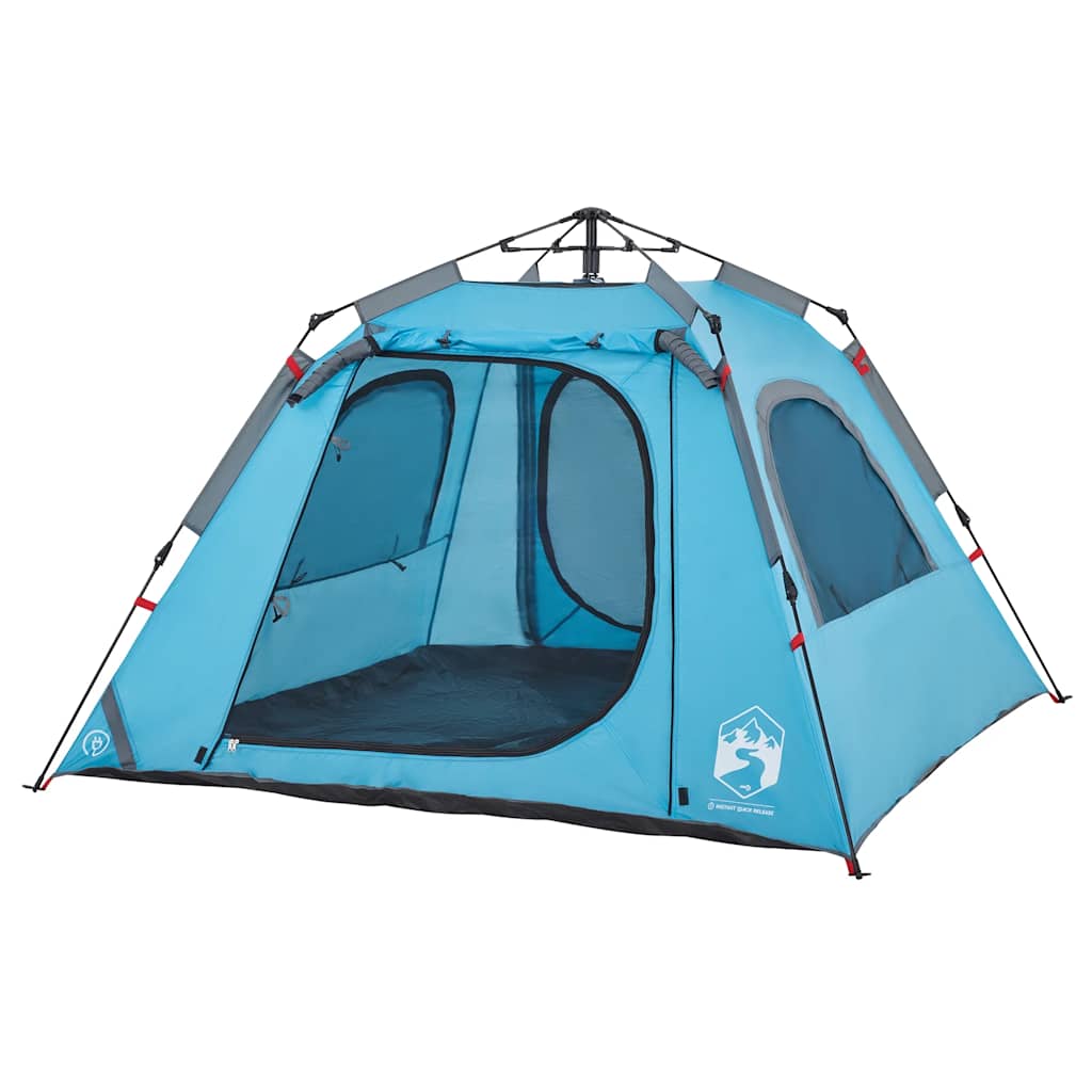 Kuppel-Campingzelt 4 Personen Blau Quick Release – Bild 5