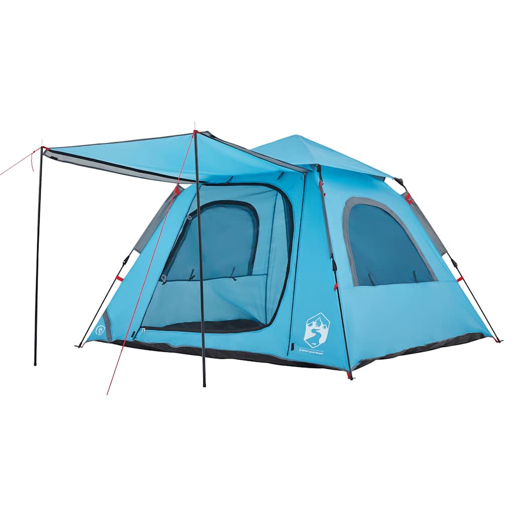 Kuppel-Campingzelt 4 Personen Blau Quick Release – Bild 8