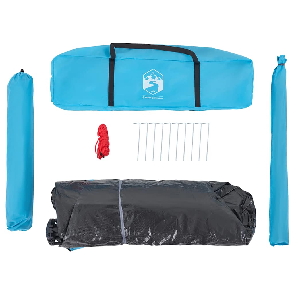 Kuppel-Campingzelt 4 Personen Blau Quick Release – Bild 11