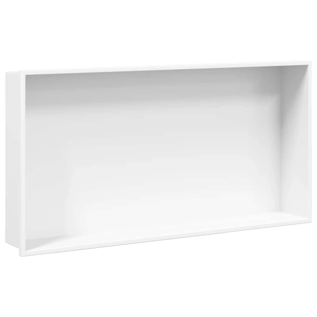 Duschnische Mattweiß 62x32x9 cm Edelstahl – Bild 2