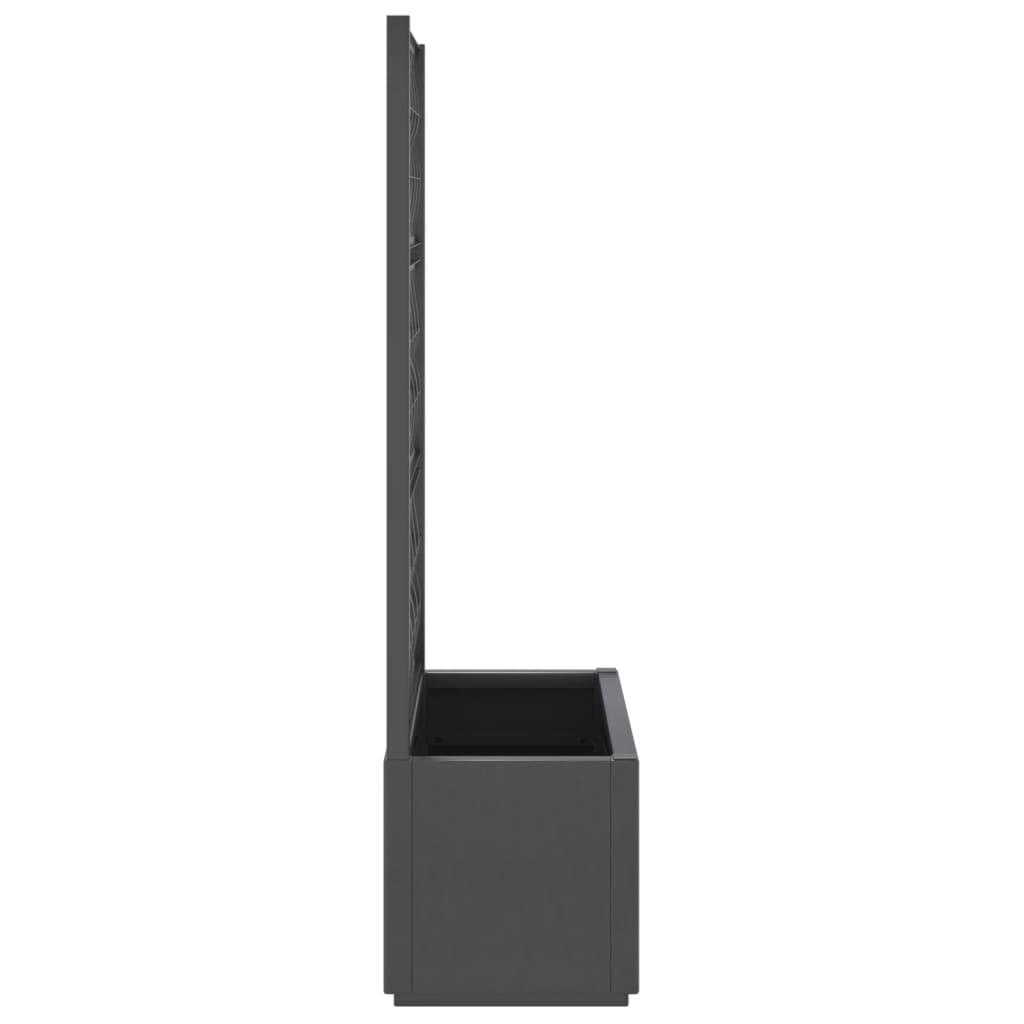 Pflanzkübel mit Rankgitter Dunkelgrau 80x36x140 cm PP – Bild 4