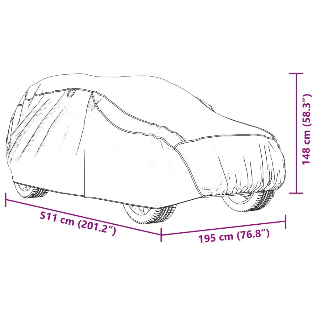 Autoabdeckung für SUV Hagelschutz Voll XL Grau & Silbern – Bild 10