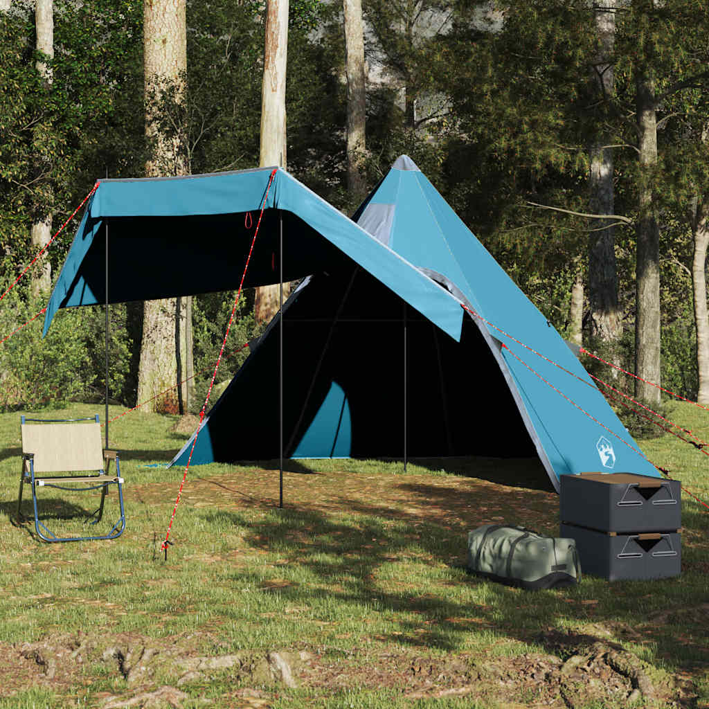 Tipi-Campingzelt 5 Person Blau Wasserdicht – Bild 4