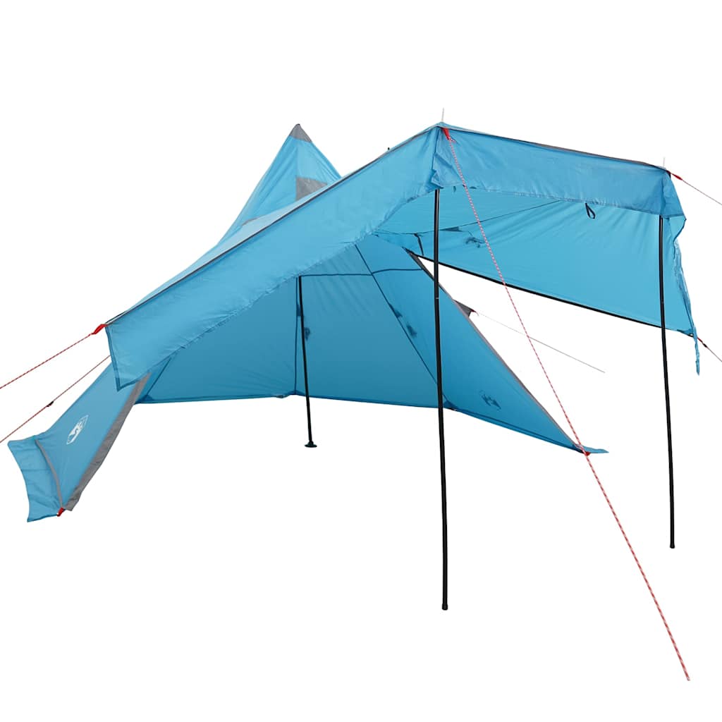 Tipi-Campingzelt 5 Person Blau Wasserdicht – Bild 7