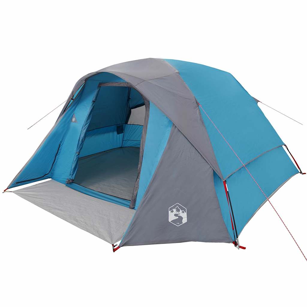 Campingzelt 4 Personen Blau Wasserdicht – Bild 3