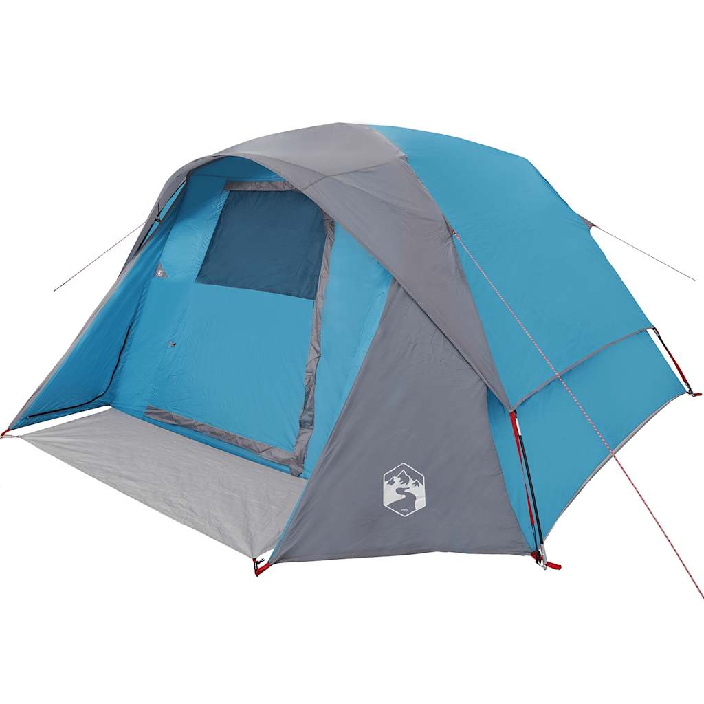 Campingzelt 4 Personen Blau Wasserdicht – Bild 12
