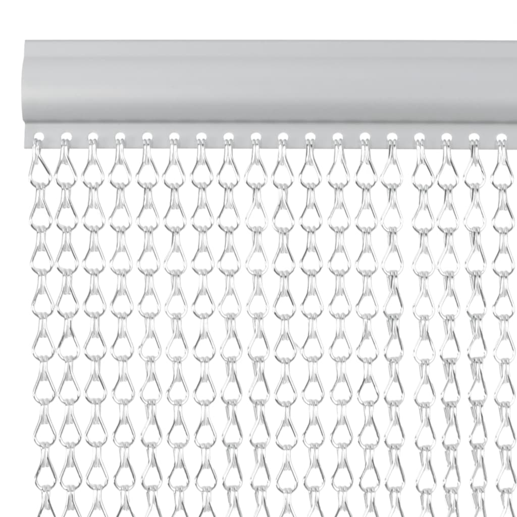 Türvorhang aus Ketten 90x200 cm Aluminium – Bild 3