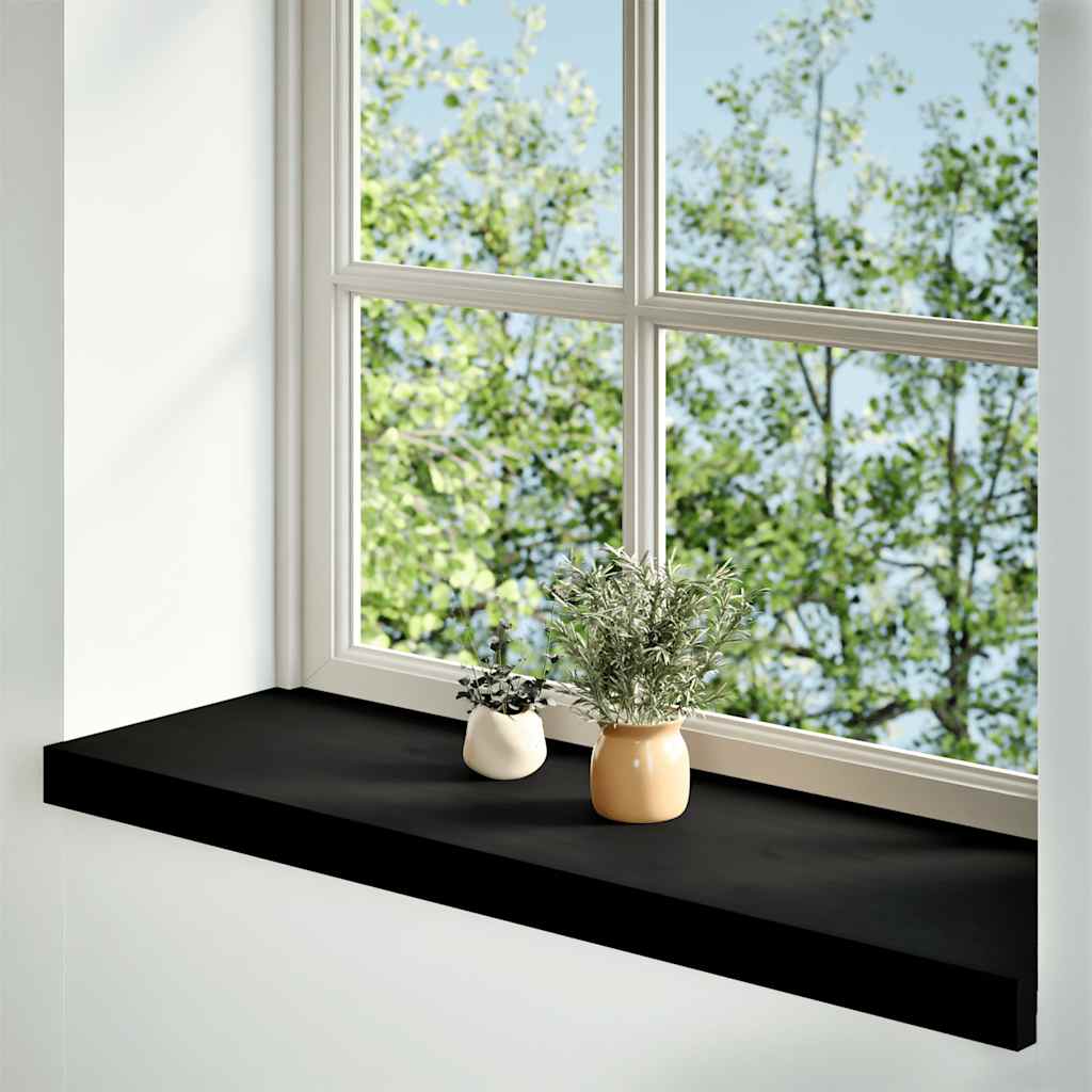 Fensterbänke 2 Stk. Braun-Schwarz 90x25x2 cm Massivholz Eiche – Bild 2