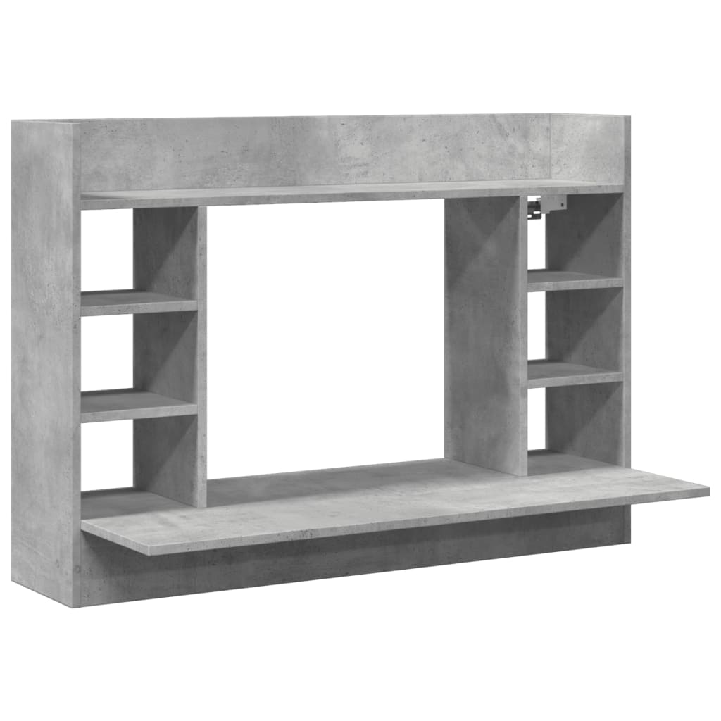 Wand-Schreibtisch Betongrau 105x48x75 cm Holzwerkstoff – Bild 2