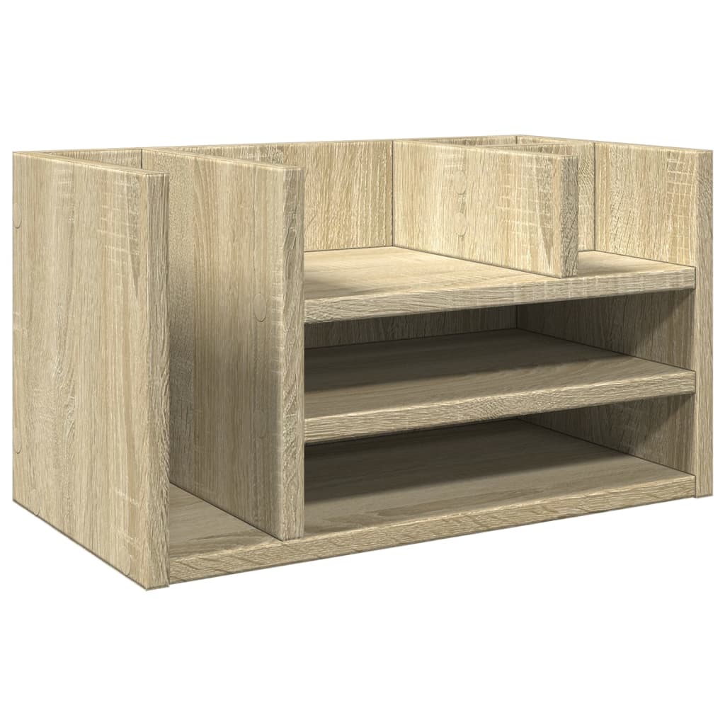 Schreibtisch-Organizer Sonoma-Eiche 44,5x24x25 cm Holzwerkstoff – Bild 2