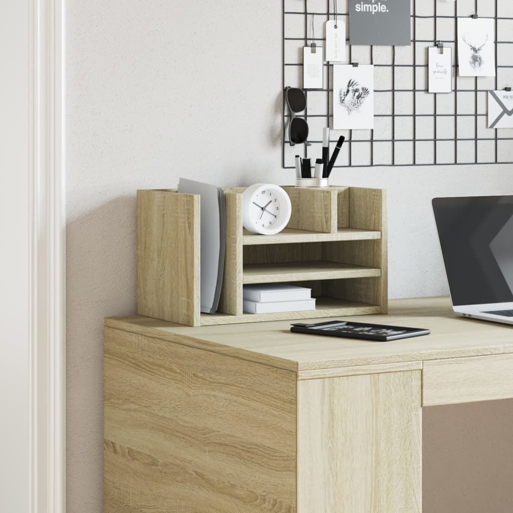 Schreibtisch-Organizer Sonoma-Eiche 44,5x24x25 cm Holzwerkstoff – Bild 3