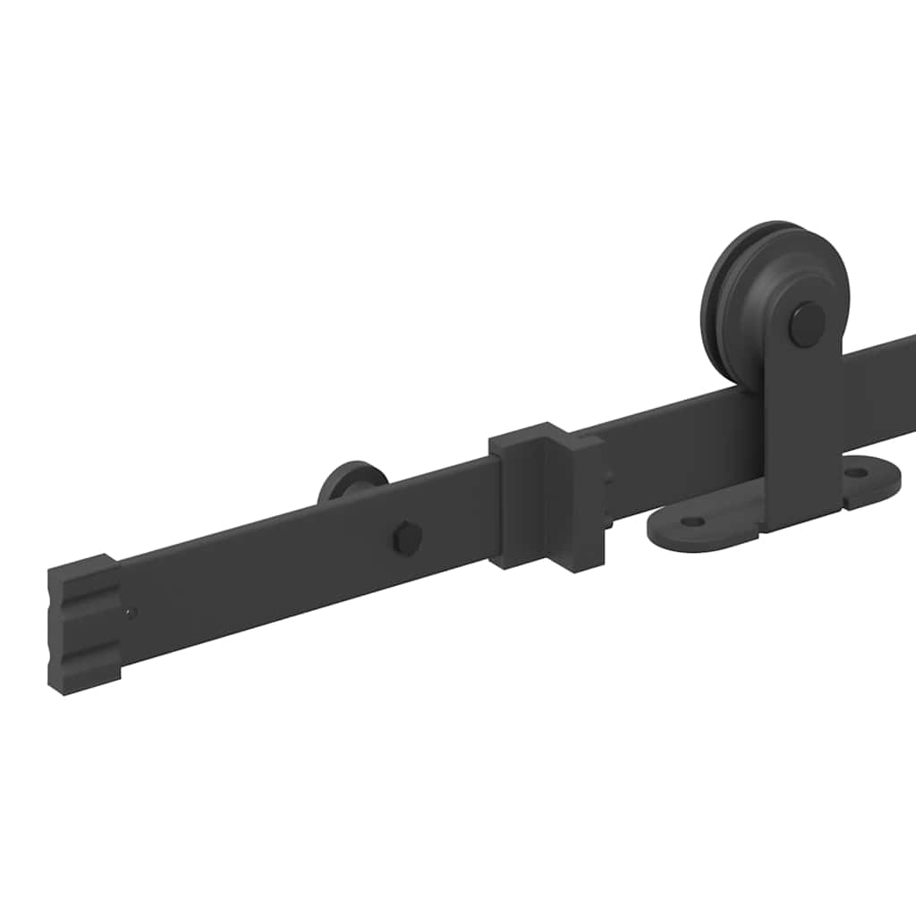Schiebetürbeschlag-Set 213,5 cm Stahl Schwarz – Bild 10