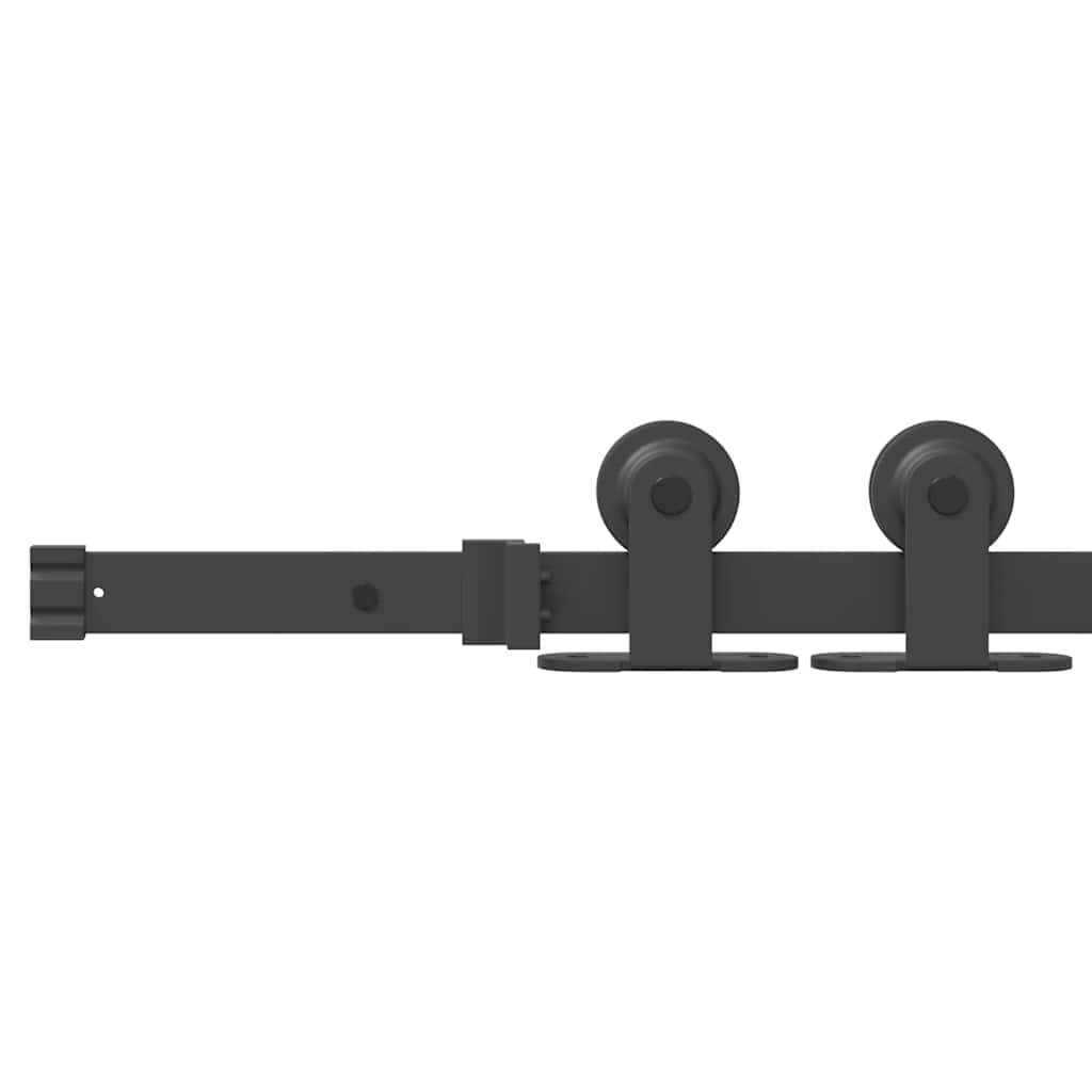 Schiebetürbeschlag-Set 213,5 cm Stahl Schwarz – Bild 11