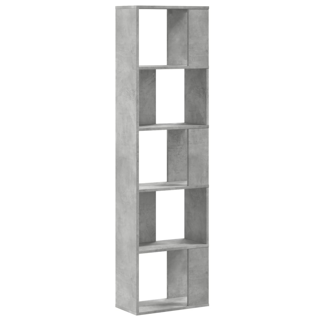 Bücherregal 5 Böden Betongrau 45x23,5x162,5 cm Holzwerkstoff – Bild 4