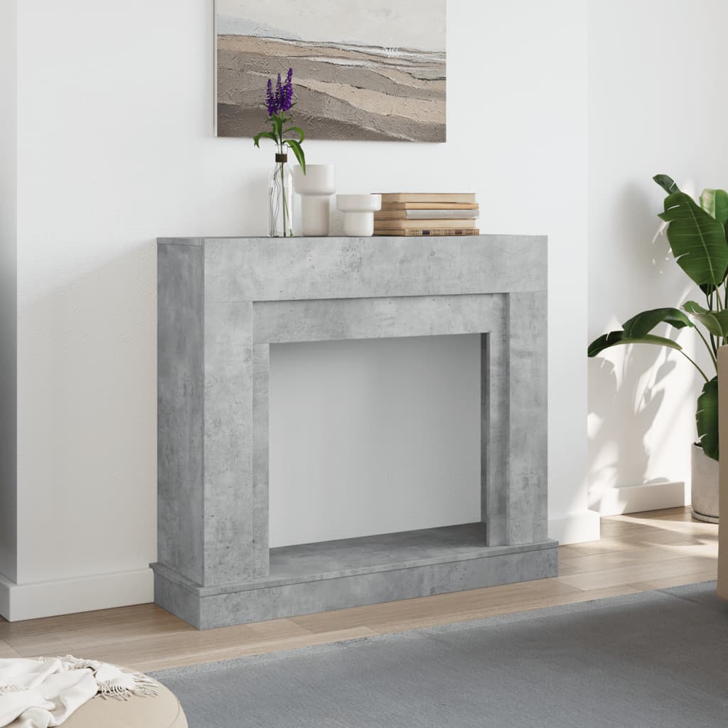 Kaminumrandung Betongrau 100x30x87,5 cm Holzwerkstoff – Bild 3