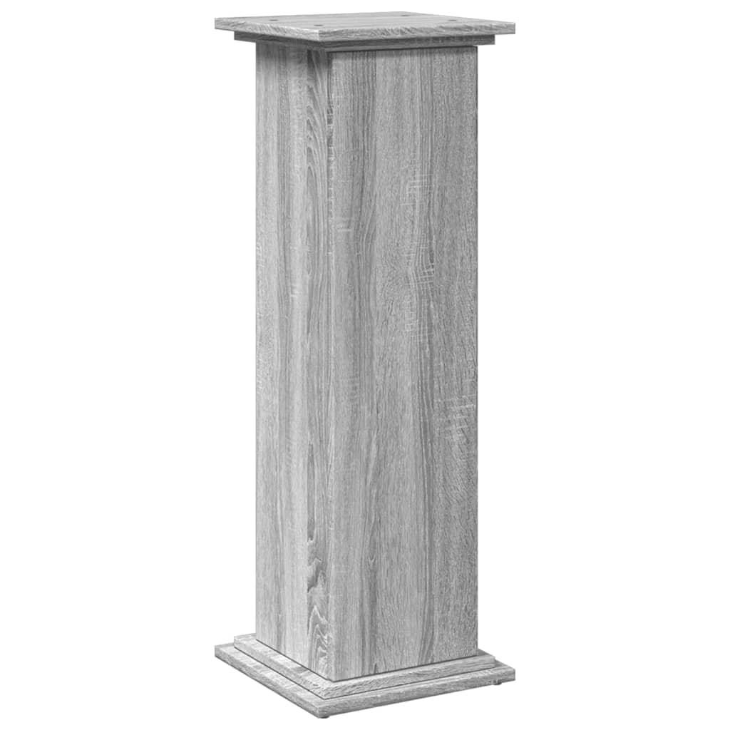 Postament mit Stauraum Grau Sonoma 31x30x90 cm Holzwerkstoff – Bild 2