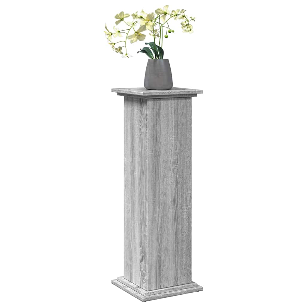 Postament mit Stauraum Grau Sonoma 31x30x90 cm Holzwerkstoff – Bild 3