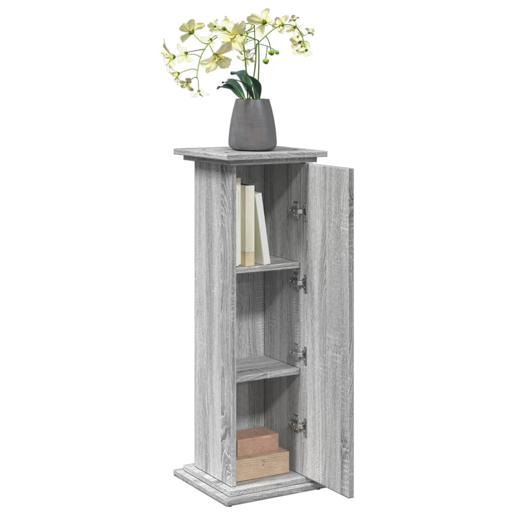 Postament mit Stauraum Grau Sonoma 31x30x90 cm Holzwerkstoff – Bild 4