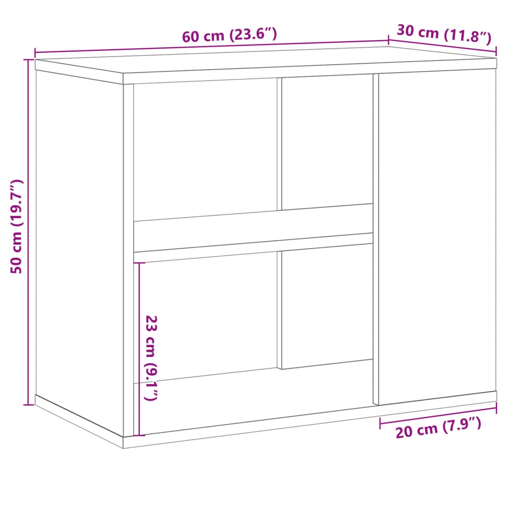 Beistellschrank Altholz-Optik 60x30x50 cm Holzwerkstoff – Bild 9