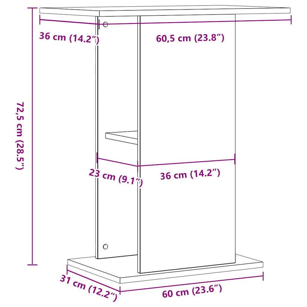 Aquariumständer Altholz-Optik 36x60,5x72,5 cm Holzwerkstoff – Bild 9
