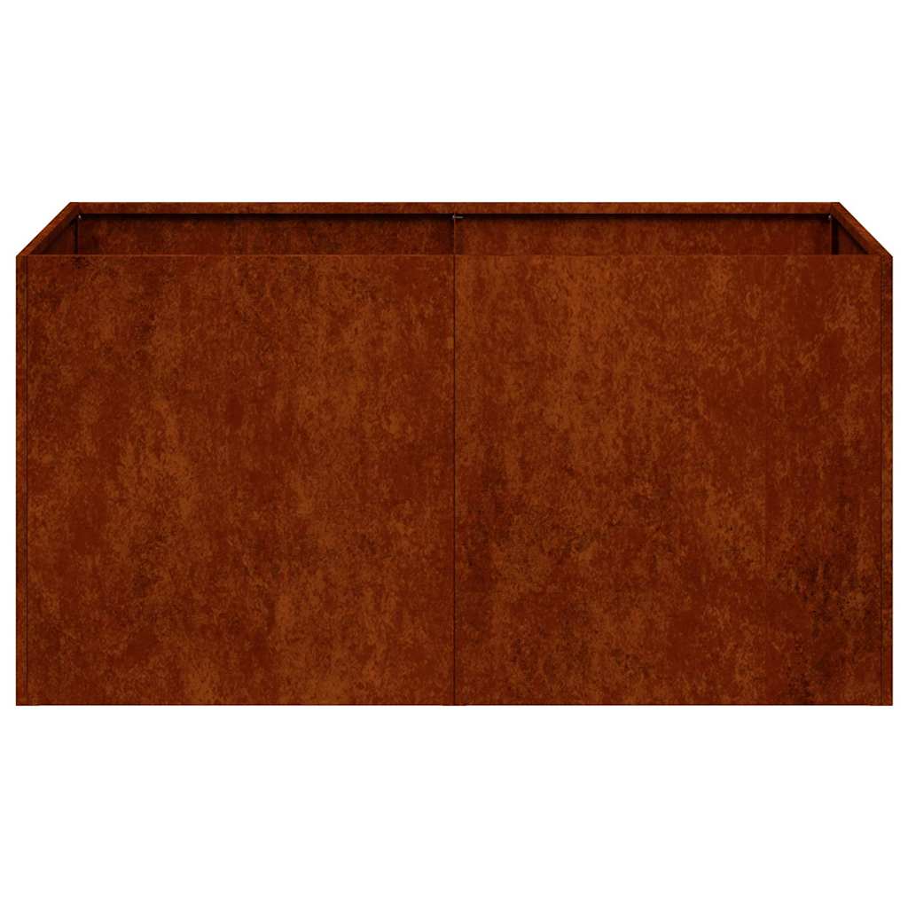 Pflanzkübel Rostig 80x40x40 cm Wetterfester Stahl – Bild 5