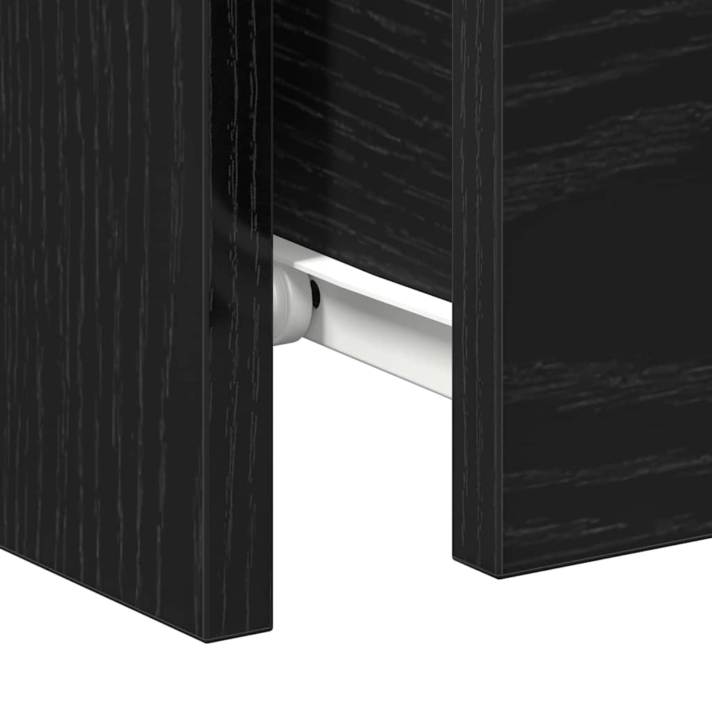 Nachttisch Schwarz Eichen-Optik 30 x 30 x 40 cm Holzwerkstoff – Bild 10