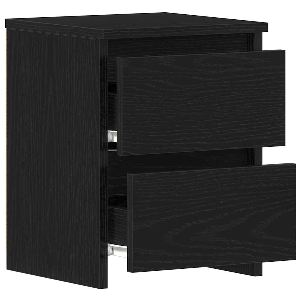 Nachttisch Schwarz Eichen-Optik 30 x 30 x 40 cm Holzwerkstoff – Bild 5